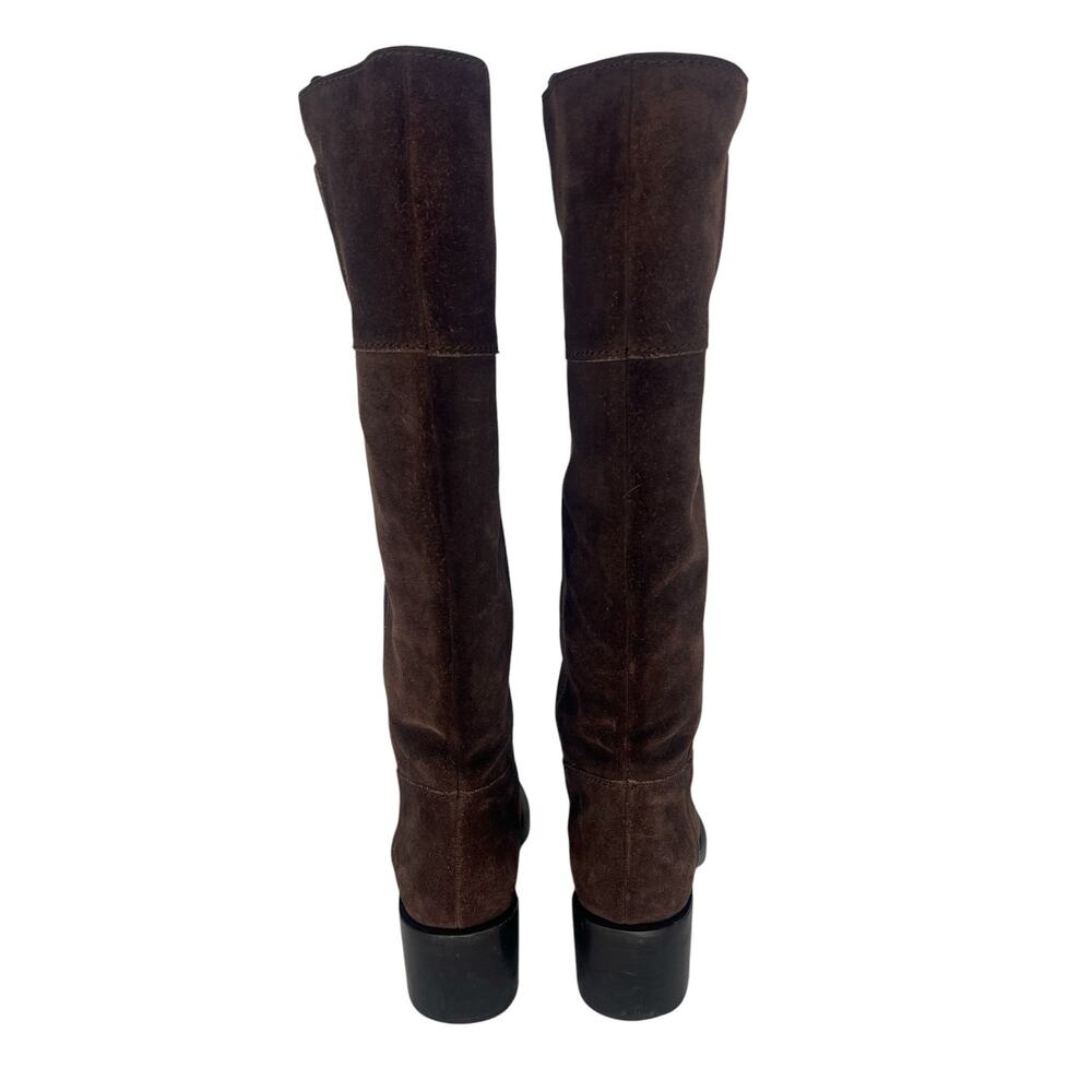 Gucci Brown Suede GG Logo Riding Boots Size 38.5 - Picture 10 of 14